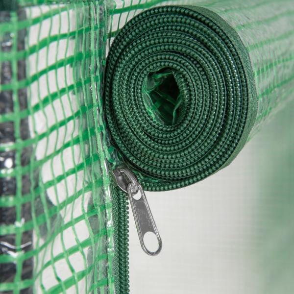 Gewächshaus Treibhaus Tomatenhaus Frühbeet mit Tür zum Aufrollen Stahl Kunststoff Grün 100x50x150cm - Palo24