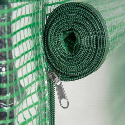 Gewächshaus Treibhaus Tomatenhaus Frühbeet mit Tür zum Aufrollen Stahl Kunststoff Grün 100x50x150cm - Palo24