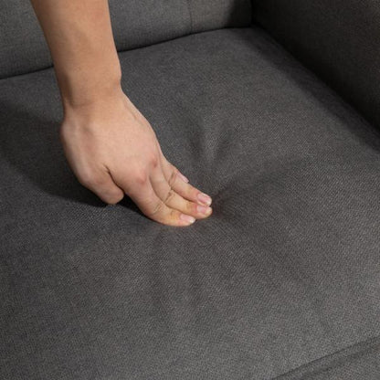 Einzelsessel Relaxsessel Ohrensessel Einzelstuhl Akzentsessel mit Tufting Holzfüße Polyester Dunkelgrau 74 x 86 x 102 cm - Palo24