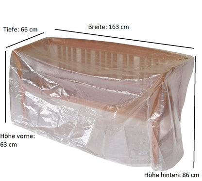 Housse de banquette 3 places 163cm, PE transparent
