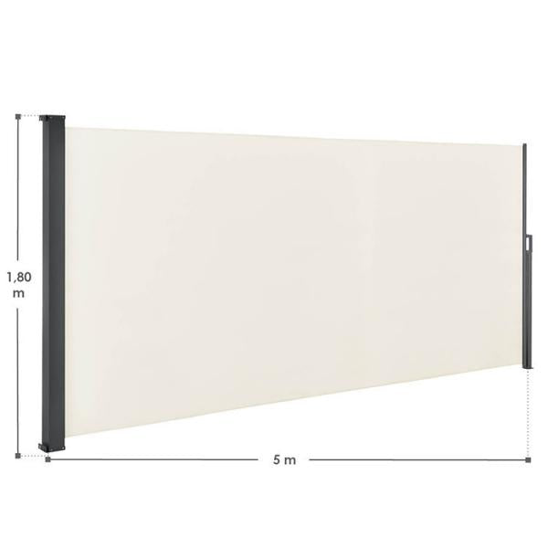 Seitenmarkise Dubai 500 x 180 cm beige