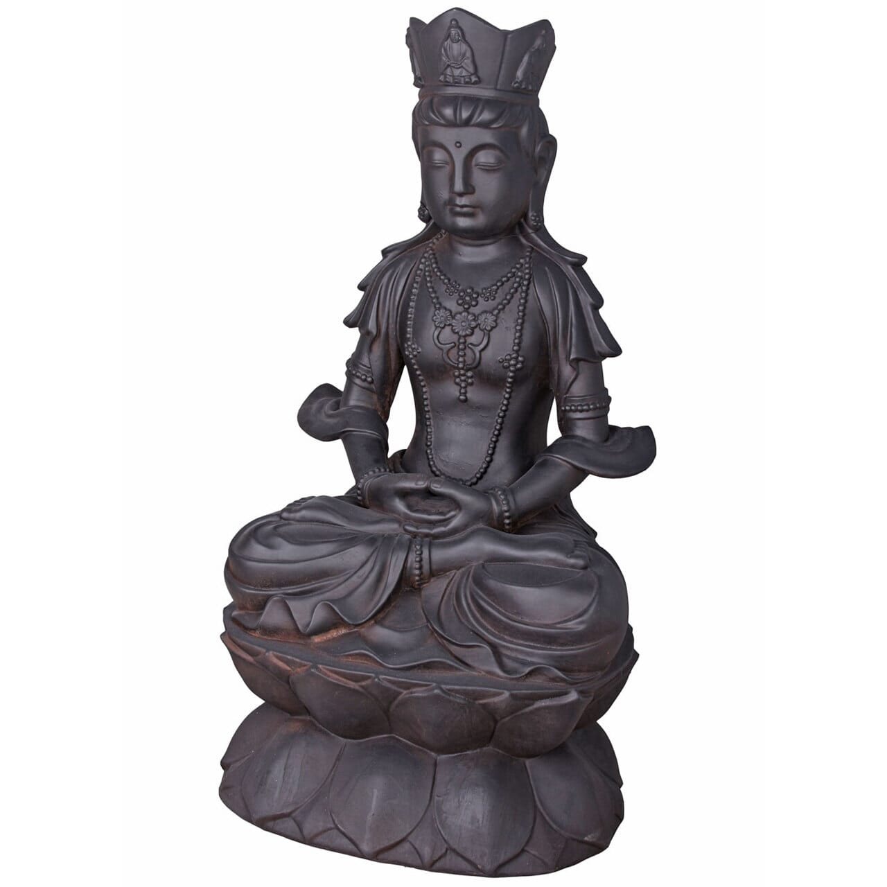 XXL BUDDHA FIGUR SCHWARZ 120CM GARTENFIGUR SKULPTUR