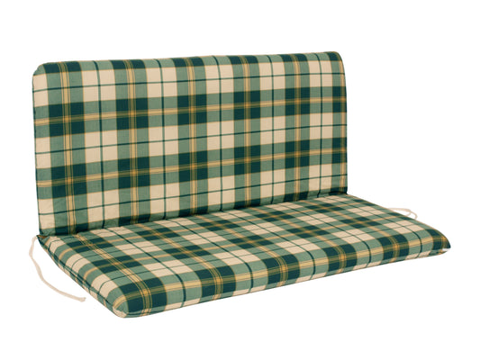 Auflage BOSTON für Bank 2-sitzer, grün/beige kariert
