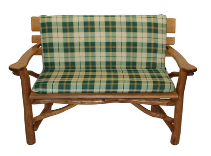 Cuscino BOSTON per panca a 2 posti, a quadri verde/beige