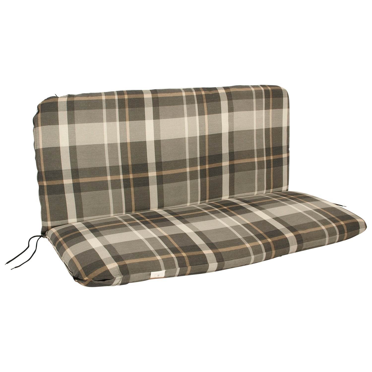 Auflage SEATTLE grau/beige 2-sitzer Bank - Palo24