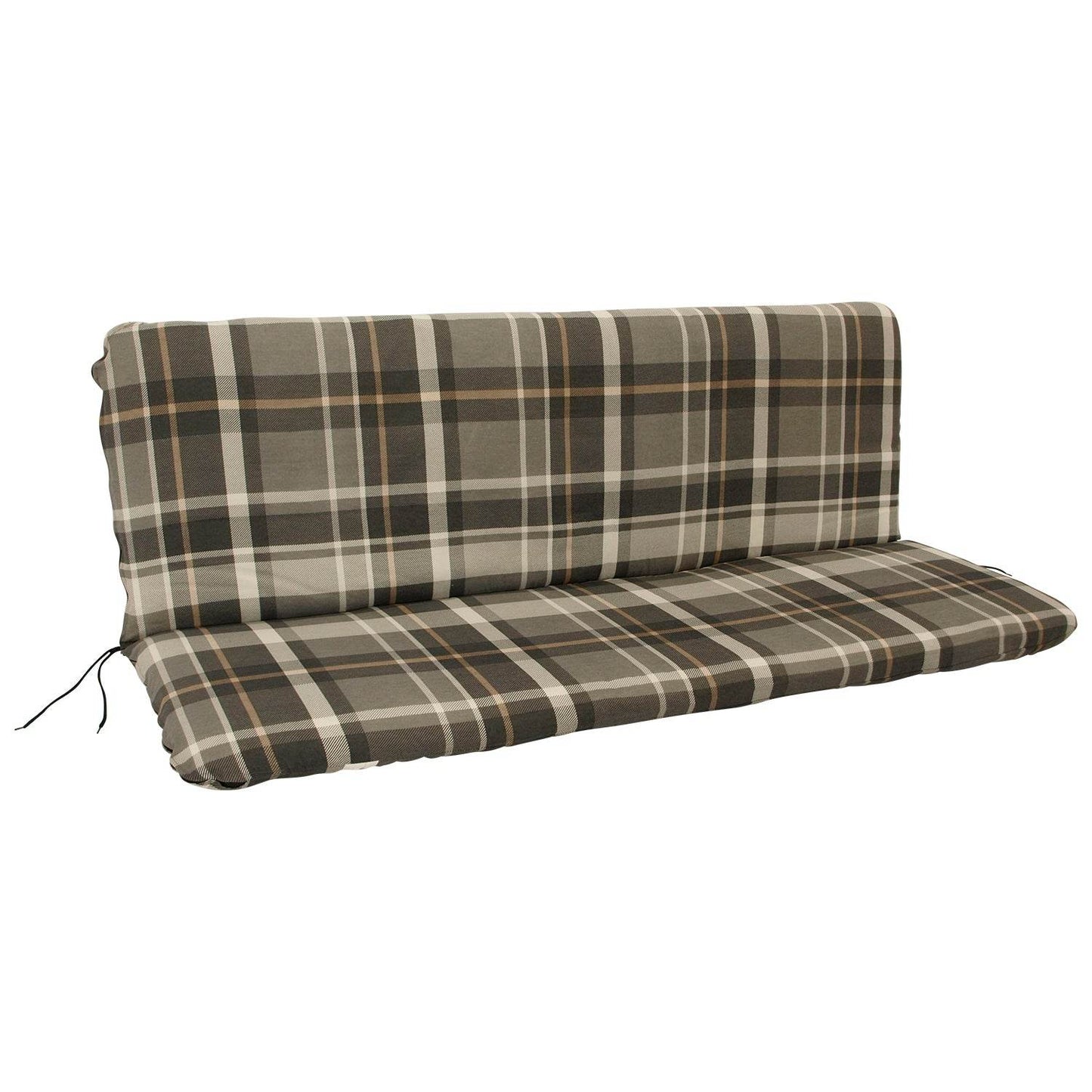 Auflage SEATTLE für 3-Sitzer-Bank grau/beige kariert - Palo24