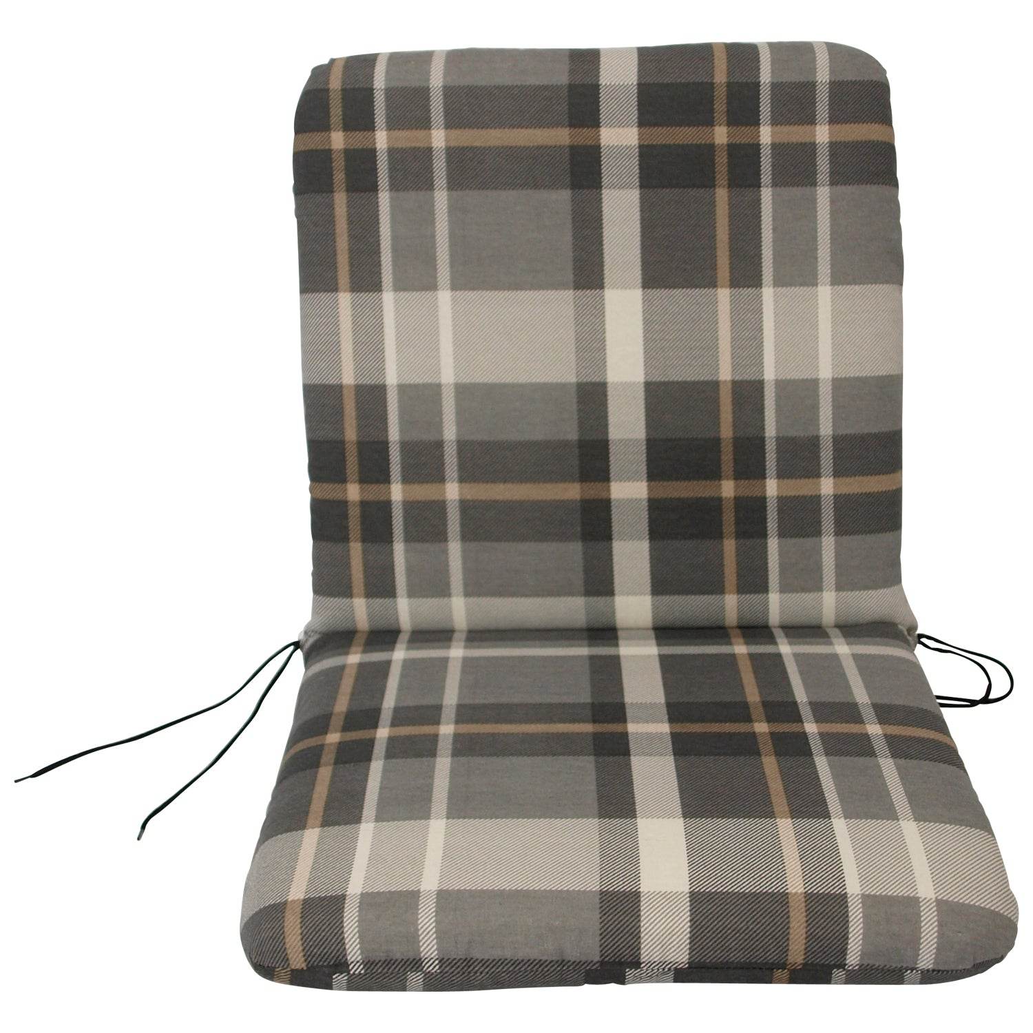 Auflage SEATTLE für Sessel grau/beige kariert - Palo24