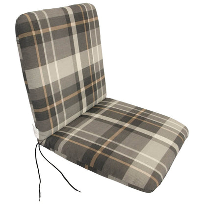 Auflage SEATTLE für Sessel grau/beige kariert - Palo24