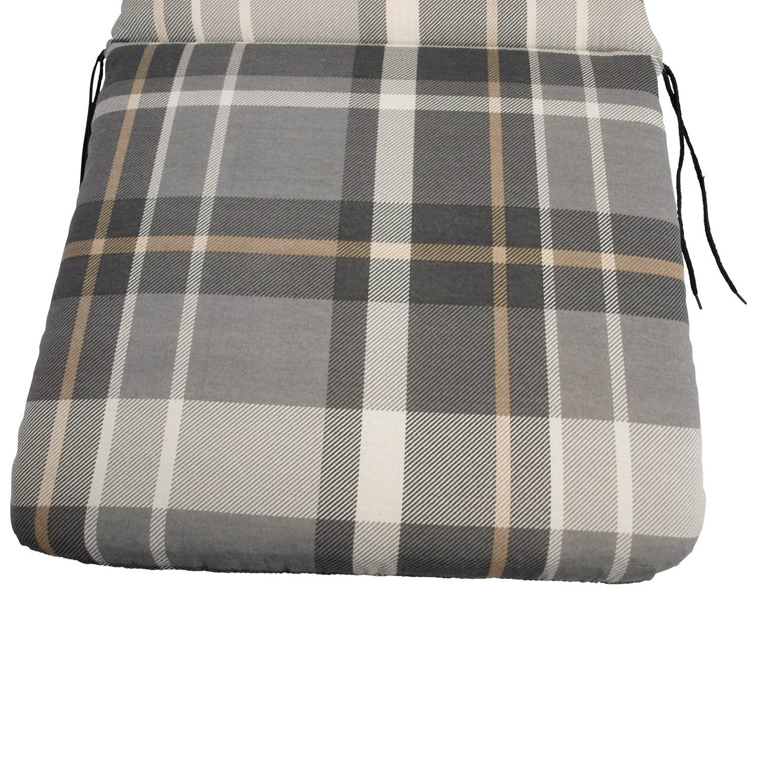 Auflage SEATTLE für Sessel grau/beige kariert - Palo24