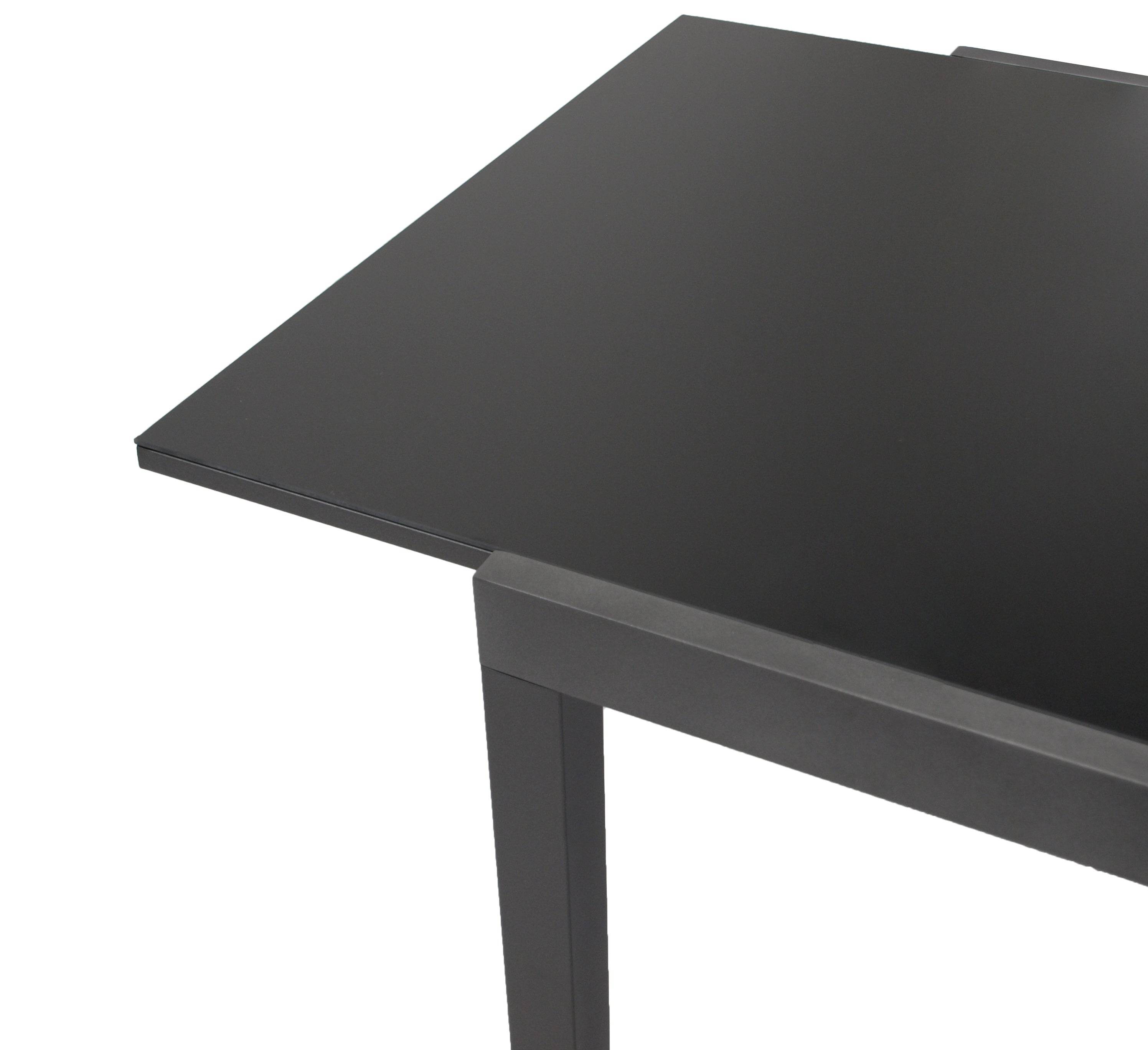 Gartentisch Aluminium Ausziehtisch – 180/240x100 Cm, Mit Glasplatte, Grau, Für Bis Zu 10 Personen