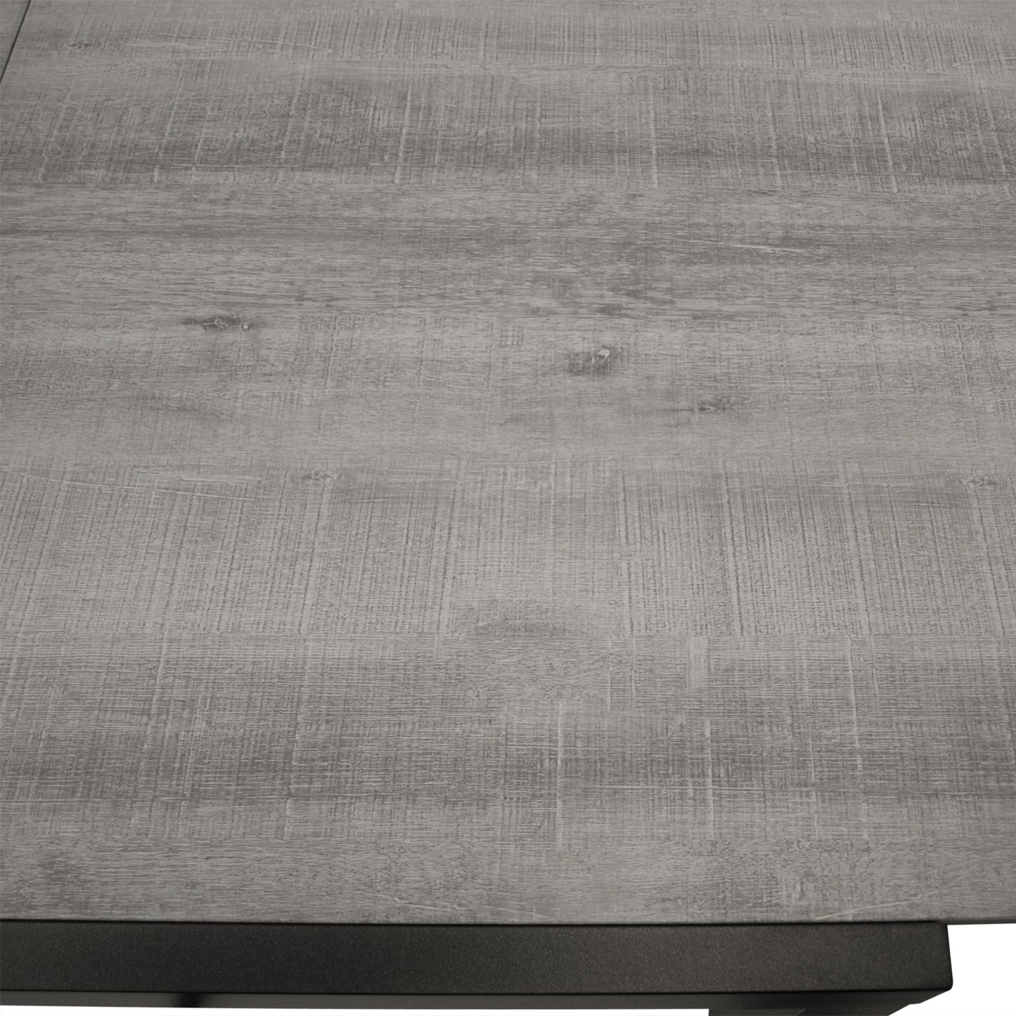Tavolo allungabile FARO 180/240x100cm, alluminio antracite + vetro effetto ceramica grigio chiaro
