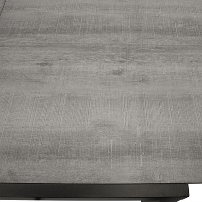 Tavolo allungabile FARO 180/240x100cm, alluminio antracite + vetro effetto ceramica grigio chiaro