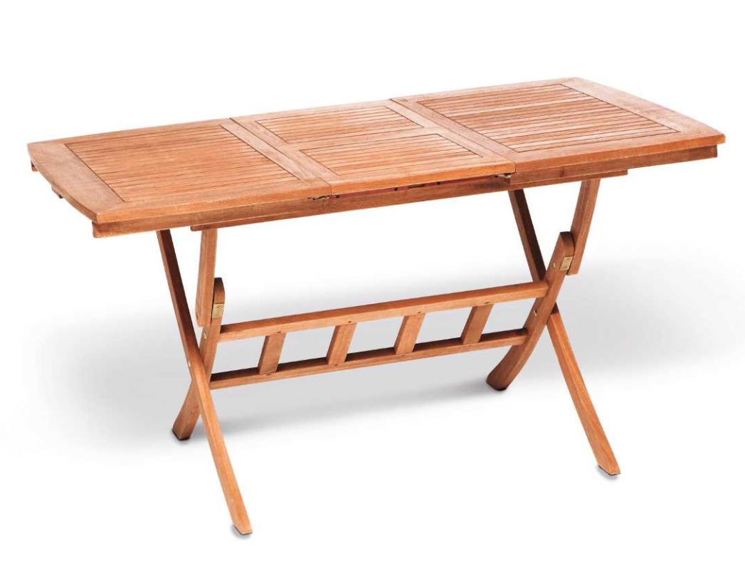 Ausziehtisch MARACAIBO 110/160x90cm, Eukalyptus, klappbar, FSC®