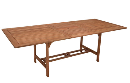 Table à rallonge 180/230x100cm, eucalyptus huilé,