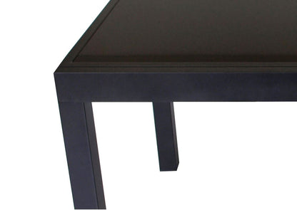 Ausziehtisch TORINO 150/210x90cm, Aluminium + Glas schwarz