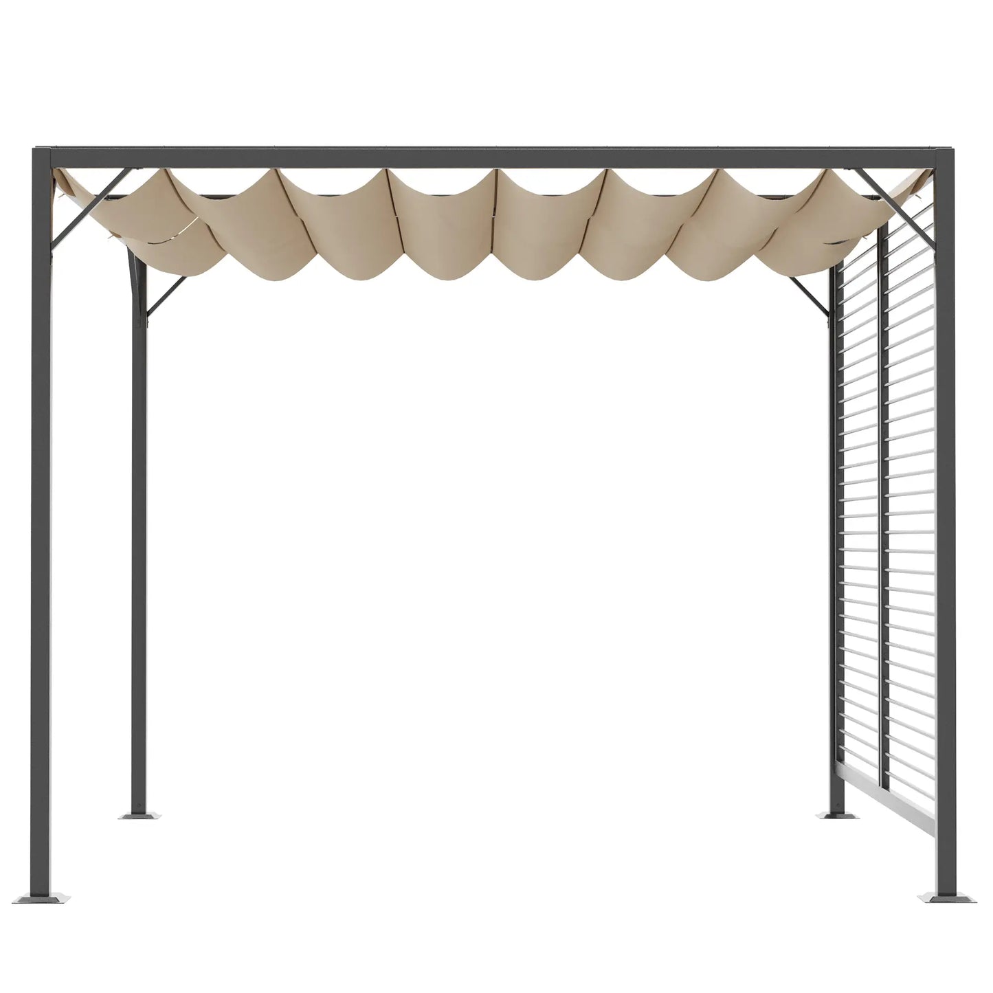 Gazebo Pergola Party Tent Canopy Tissu réglable Toit Polyester Beige