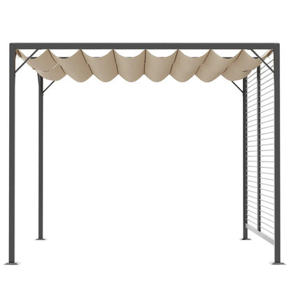 Gazebo Pergola Party Tent Canopy Tissu réglable Toit Polyester Beige