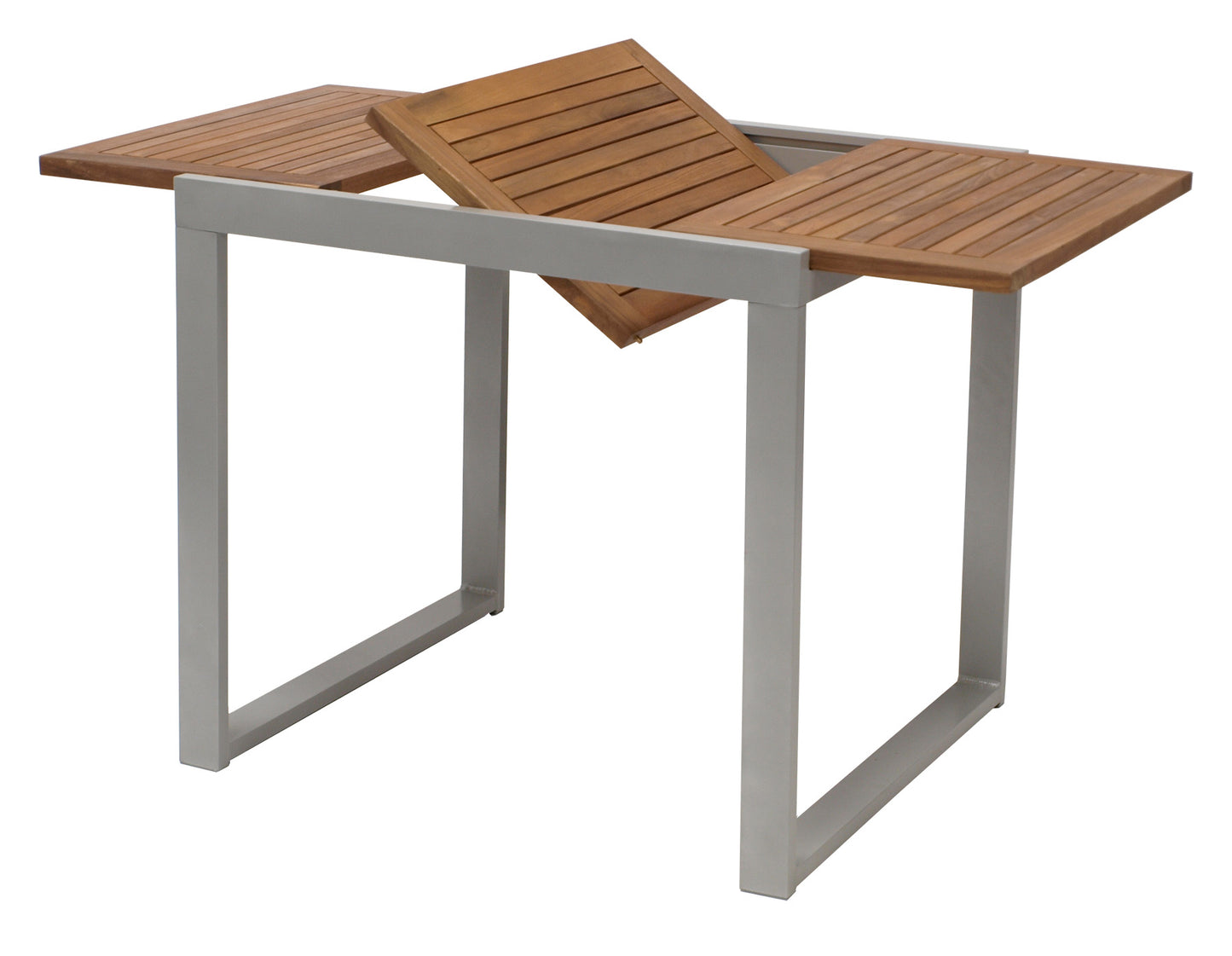 Tavolo allungabile da balcone NAXOS, 80/120x70cm, alluminio + acacia oliato