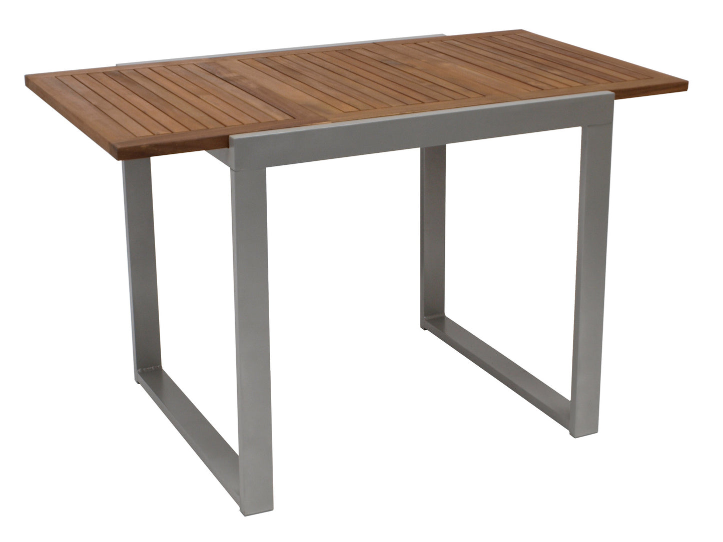 Tavolo allungabile da balcone NAXOS, 80/120x70cm, alluminio + acacia oliato