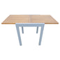 Tavolo estensibile da balcone 65/130x65cm, alluminio + acacia oliato