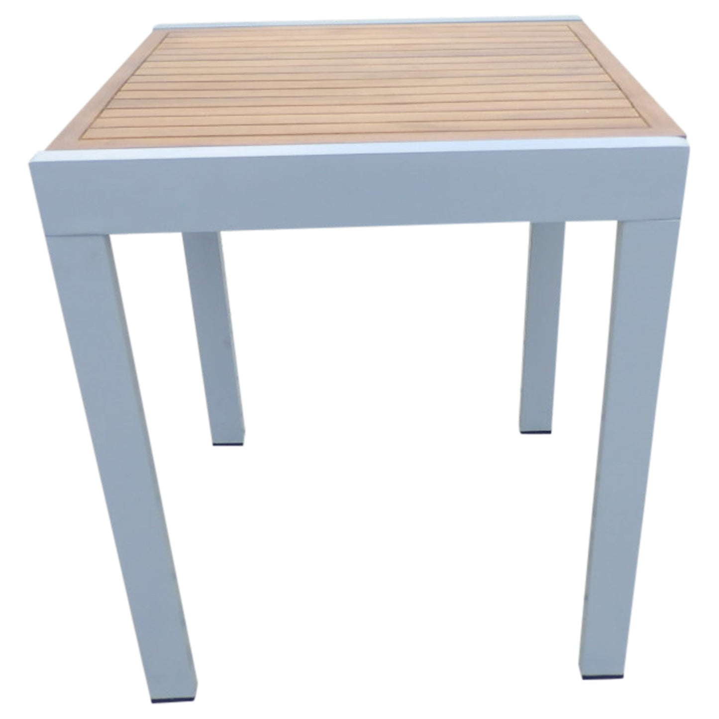 Tavolo estensibile da balcone 65/130x65cm, alluminio + acacia oliato