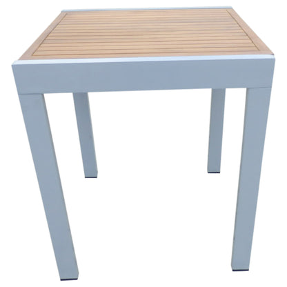 Tavolo estensibile da balcone 65/130x65cm, alluminio + acacia oliato