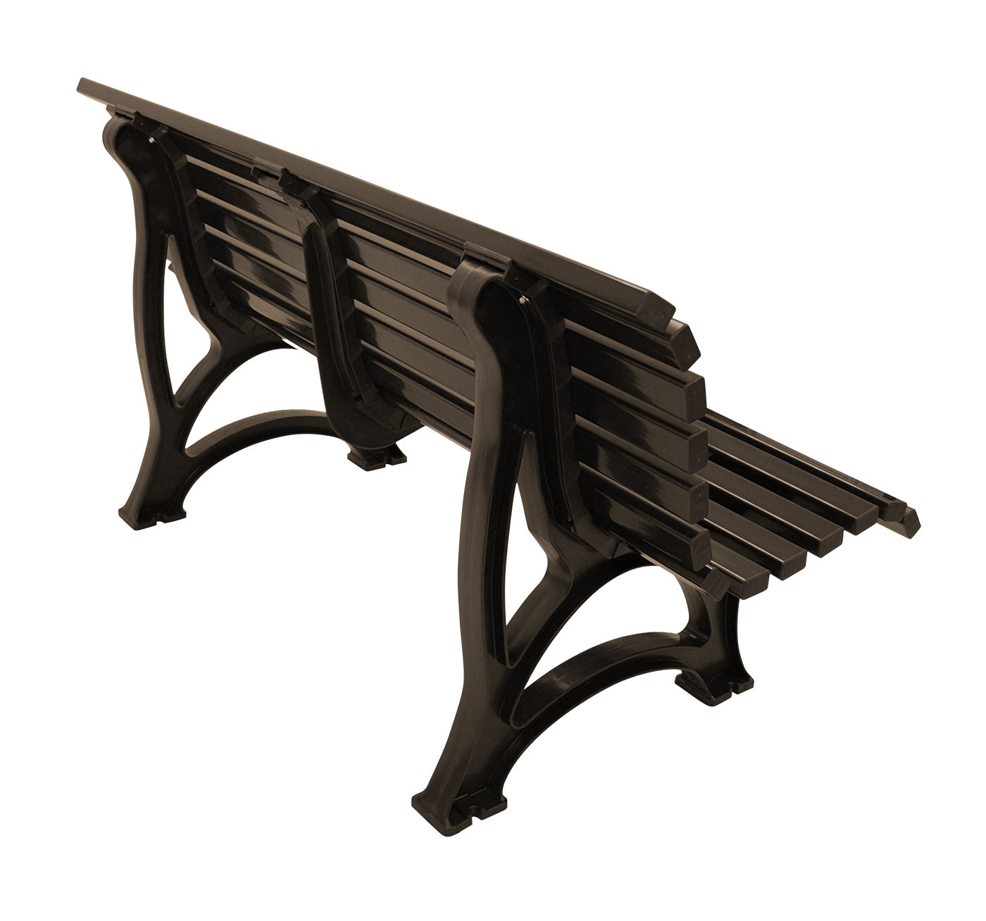 Gartenbank HELGOLAND 3-sitzer, Kunststoff braun