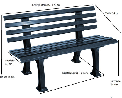 Panca IBIZA 2 posti, plastica blu