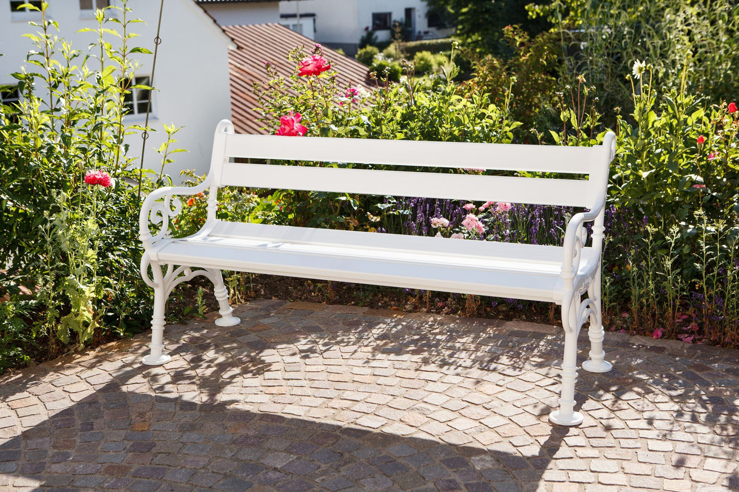 Banc de jardin 3 places LINDERHOF de BLOME, plastique blanc