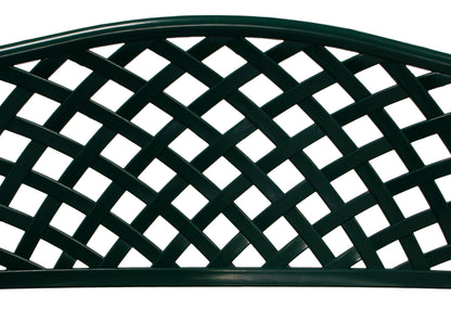 Banc de jardin OXFORD 2 places, fonte d'aluminium vert foncé