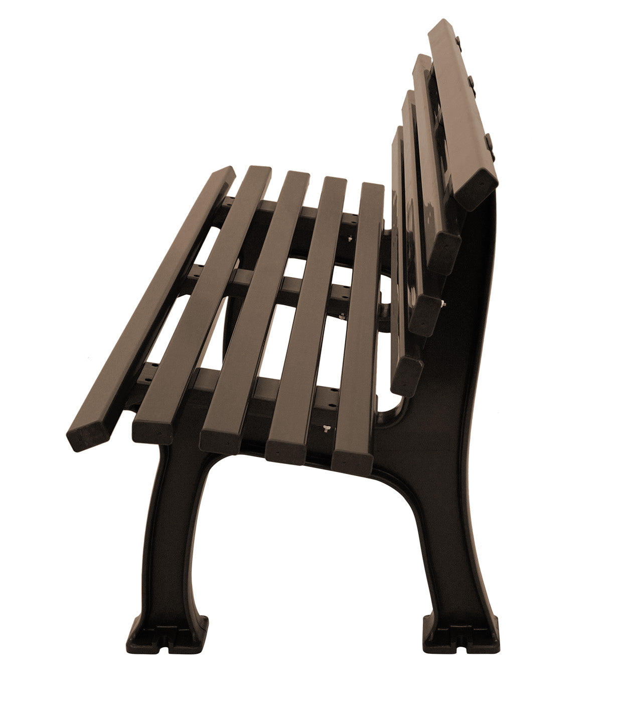 Banquette 3 places SYLT de BLOME, plastique marron