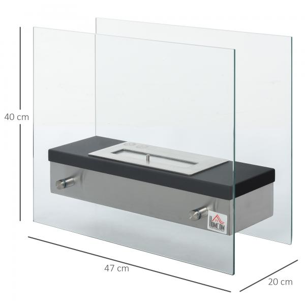 Cheminée Bio éthanol cheminée 1,5L brûleur bio éthanol temps de combustion sans fumée acier inoxydable