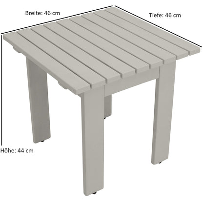 Beistelltisch RIJEKA 46x46cm Eukalyptus weiss