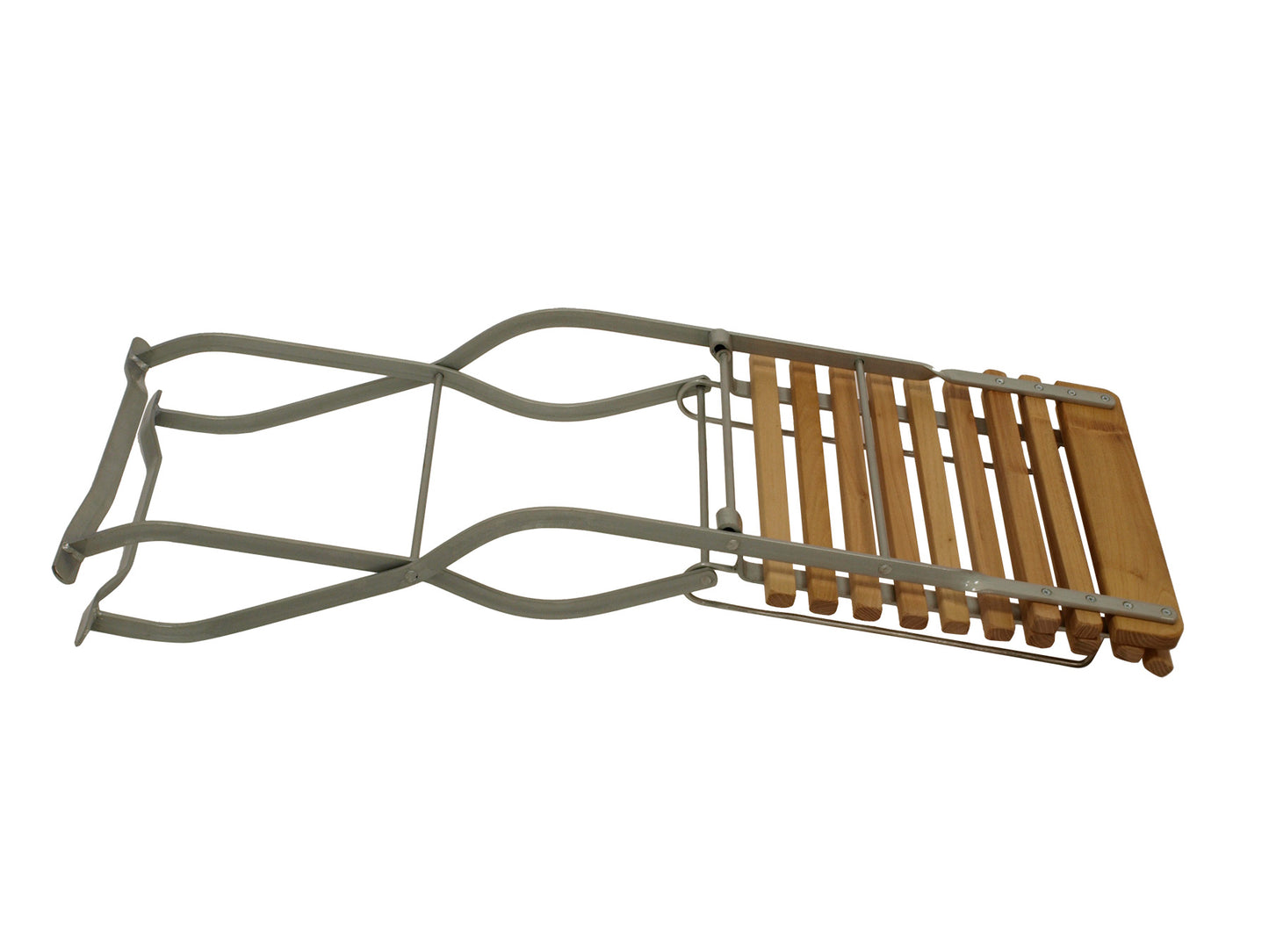 2 Stück Biergartenstuhl MÜNCHEN, Flachstahl verzinkt + Robinie, klappbar