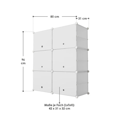 Würfel Schuhregal für bis zu 24 Paar Schuhe - Weiss