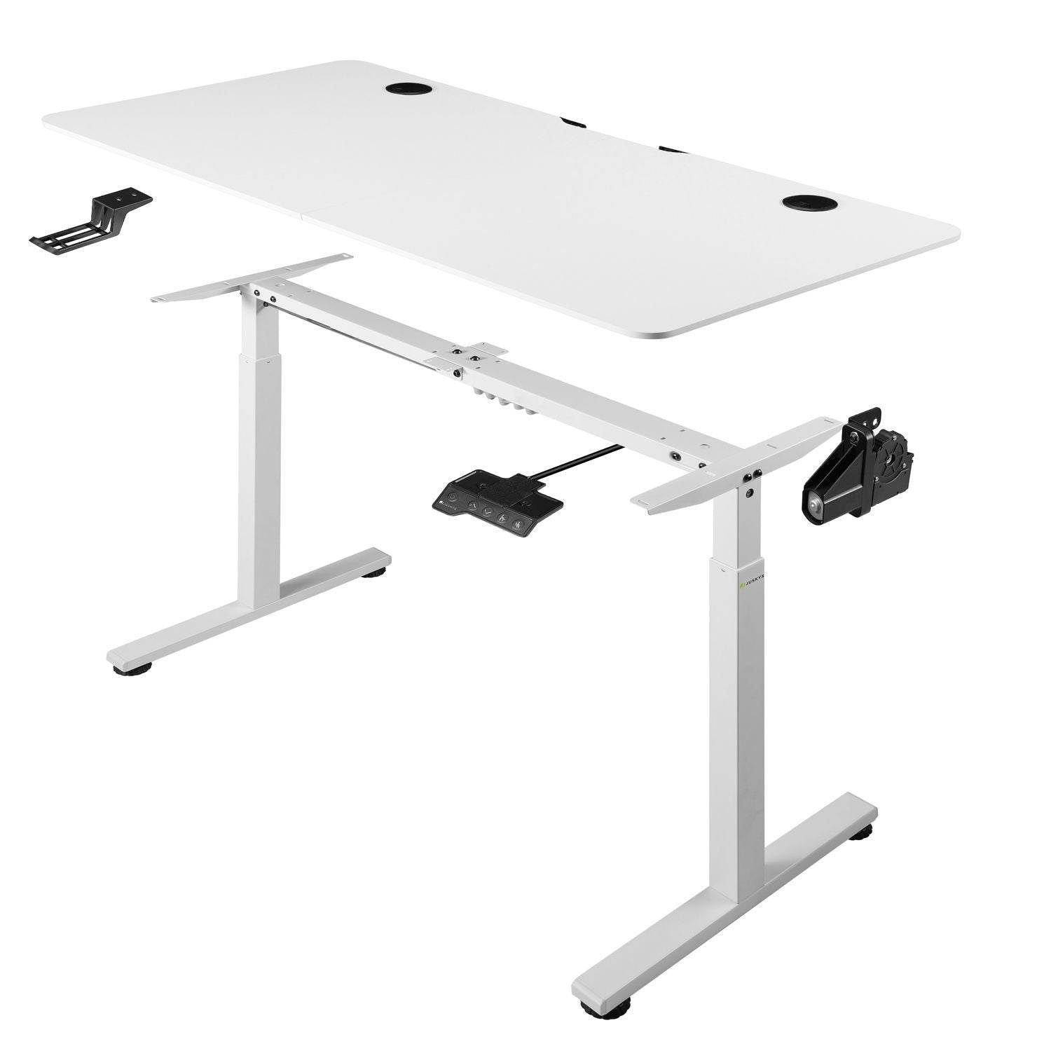 Elektrisch verstellbarer Schreibtisch 120x60 cm Weiss - Palo24