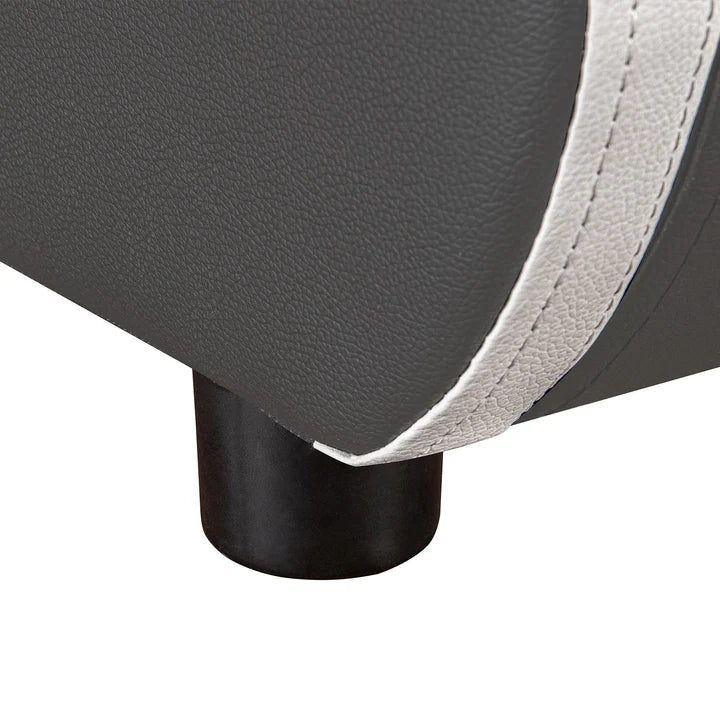 Lit rembourré Sevilla 180 x 200 cm éclairage LED et sommier à lattes gris foncé