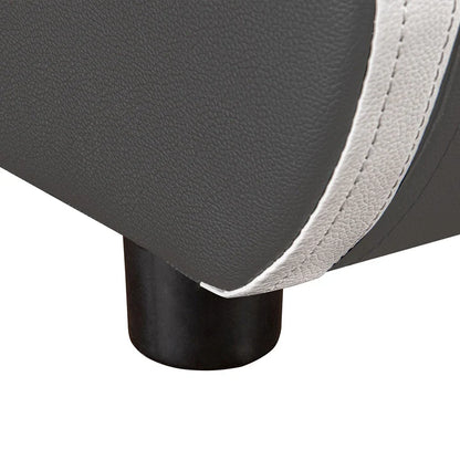 Lit rembourré Sevilla 180 x 200 cm éclairage LED et sommier à lattes gris foncé