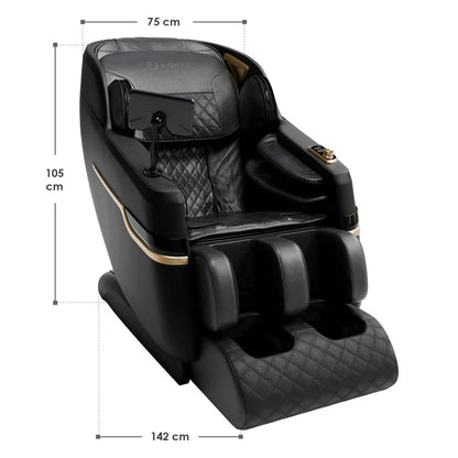 Massagesessel Naxos Bluetooth & Heizung Schwarz