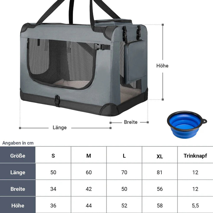 trasportino pieghevole per cani Lassie S (grigio scuro)
