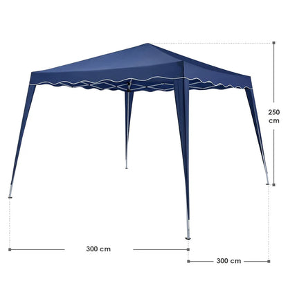 Faltpavillon Vivara 3x3 m in Blau mit Tragetasche