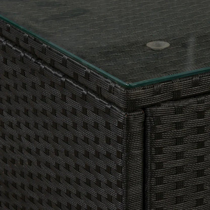 Polyrattan Lounge Sitzgruppe Nassau mit Bezügen in Dunkelgrau