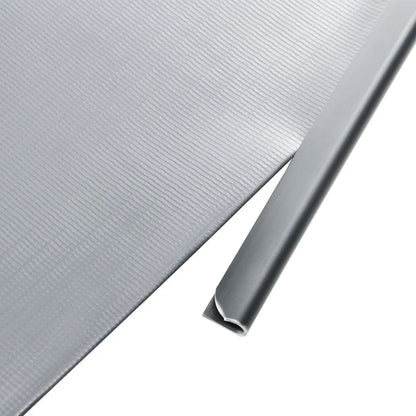 Panneau de clôture en PVC gris clair avec bandes d'intimité, lot de 4