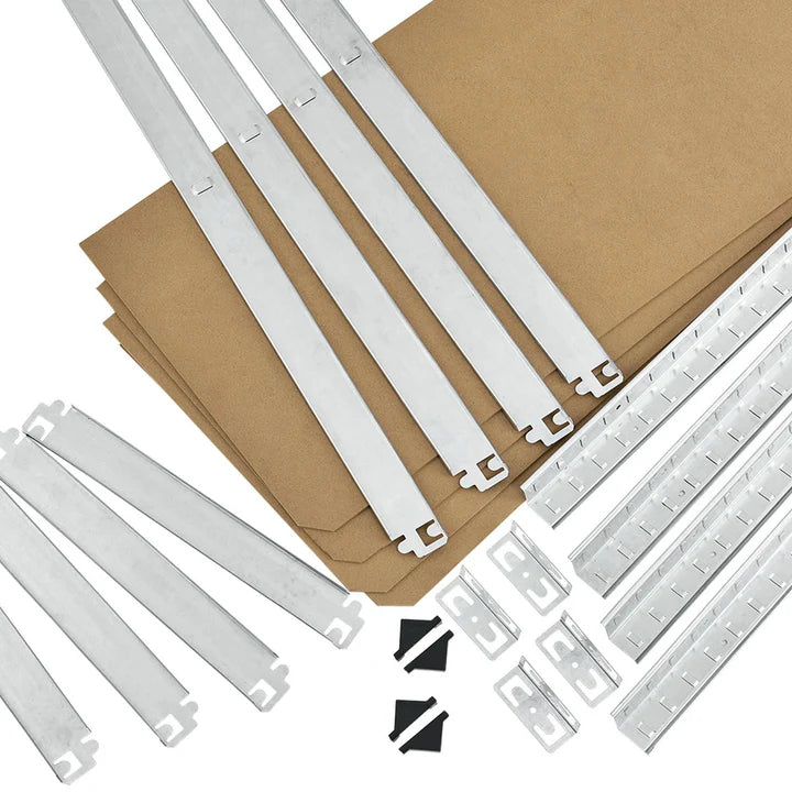 Set di 2 ripiani portaoggetti ripiani robusti "Basic" 180 x 90 x 40 cm