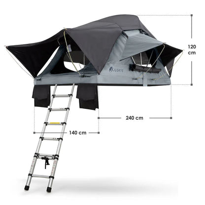 Autodachzelt für 2 Personen Lago mit Matratze 140x200 cm