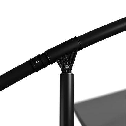 Ombrellone a braccio Brasile Ø 3,0m con LED, manovella e base in grigio scuro