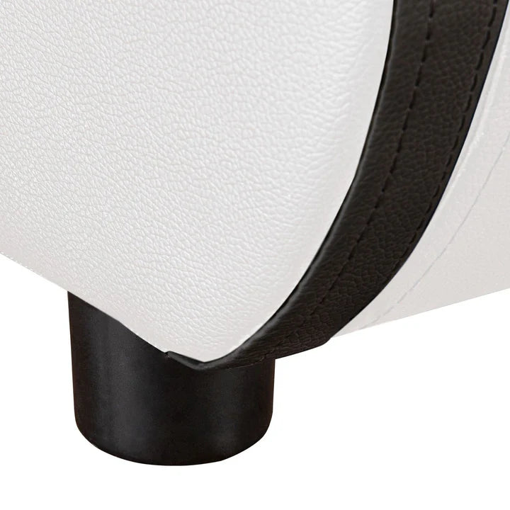 Lit rembourré Sevilla 180 x 200 cm éclairage LED et sommier à lattes blanc