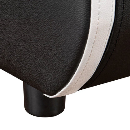 Lit rembourré LED Sevilla 180 x 200 cm sommier à lattes noir