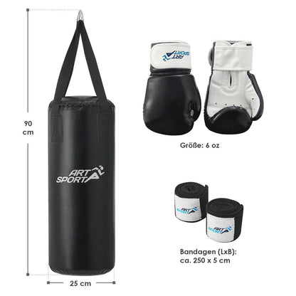 Set sacco da boxe 10 kg per bambini con guantoni da boxe