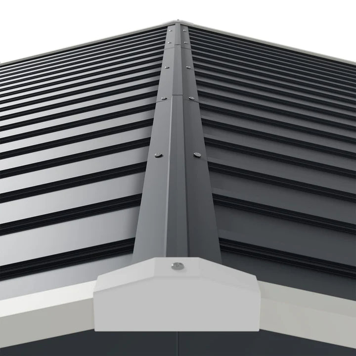 Metall Geräteschuppen Gerätehaus XL mit Satteldach in anthrazit